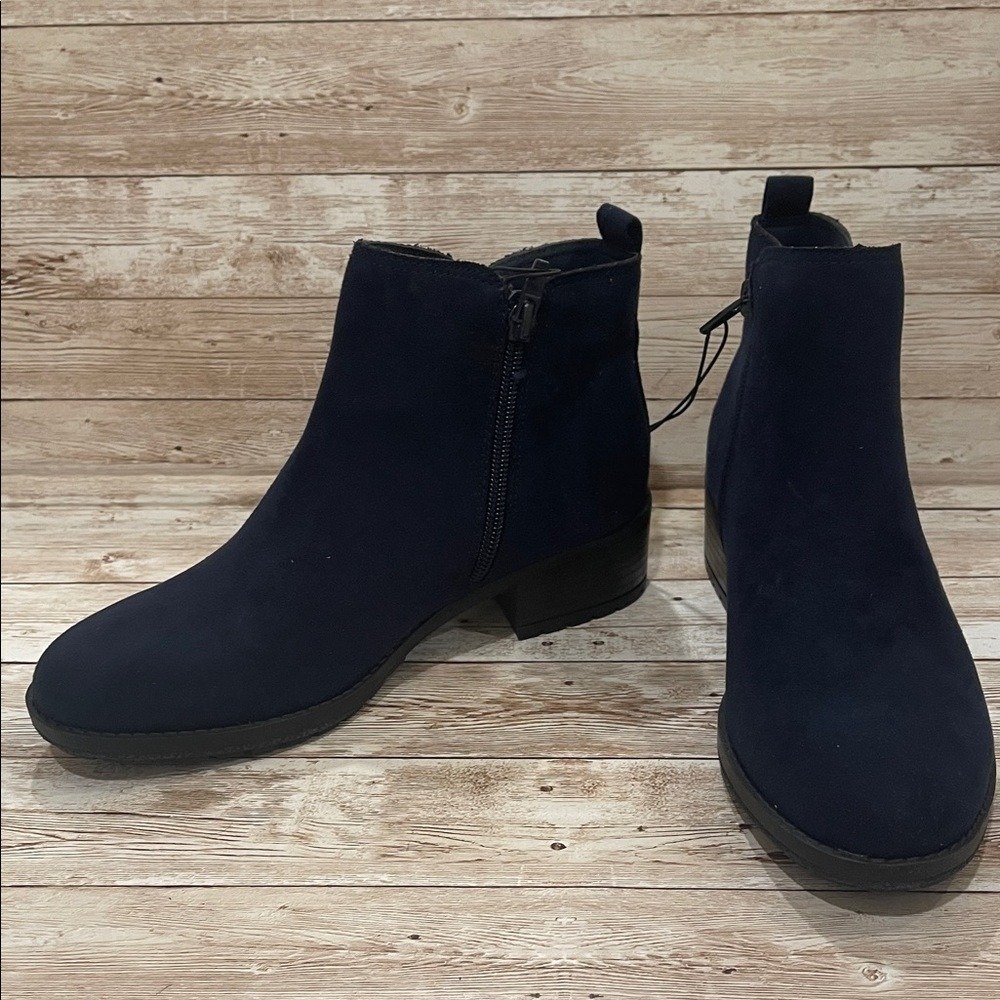 Style & Co Garnerr Dark Navy Suede Ankle Booties Womens 6M NEW - Picture 5 of 9